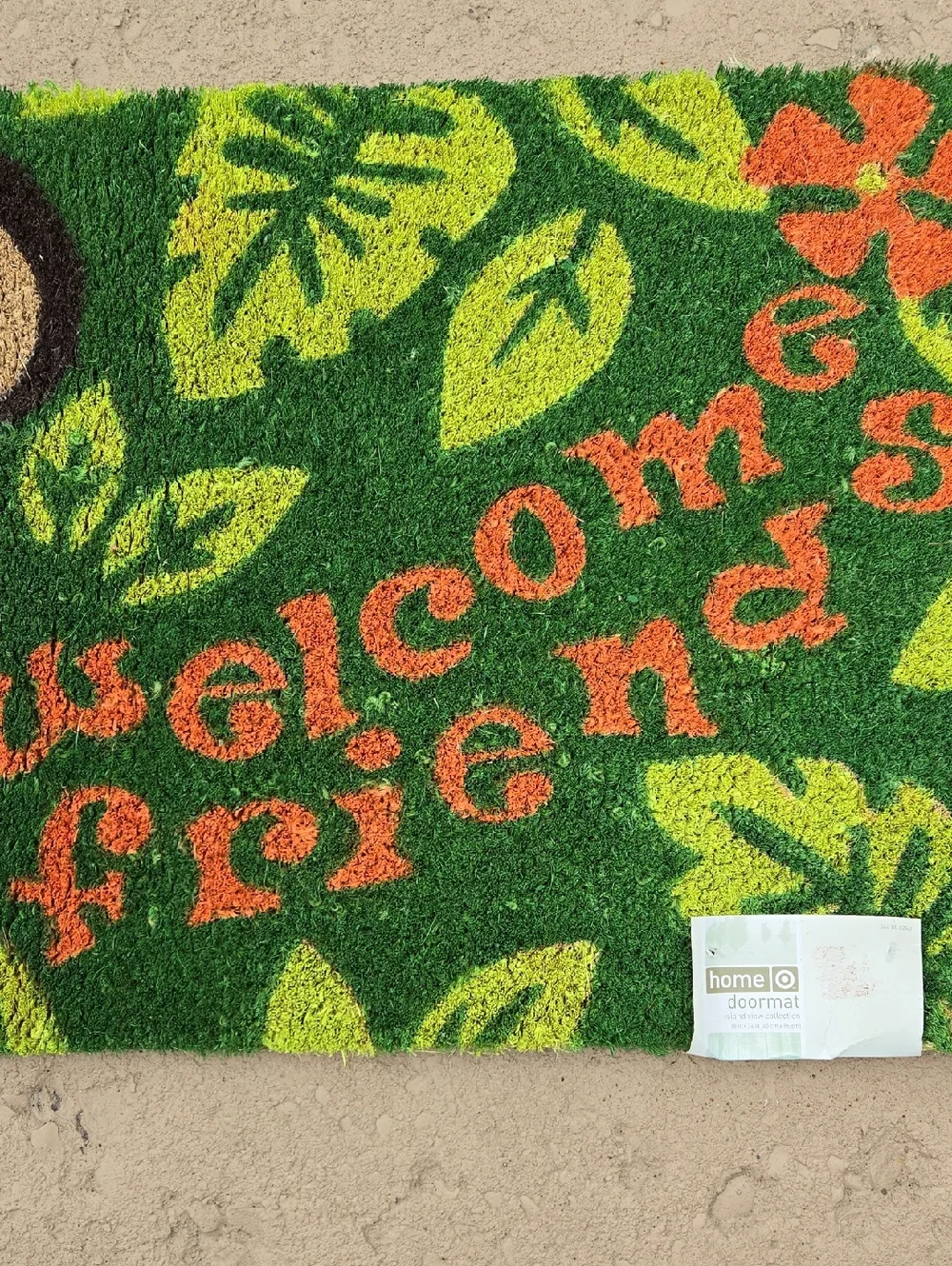Welcome Friends Monkey Door Mat